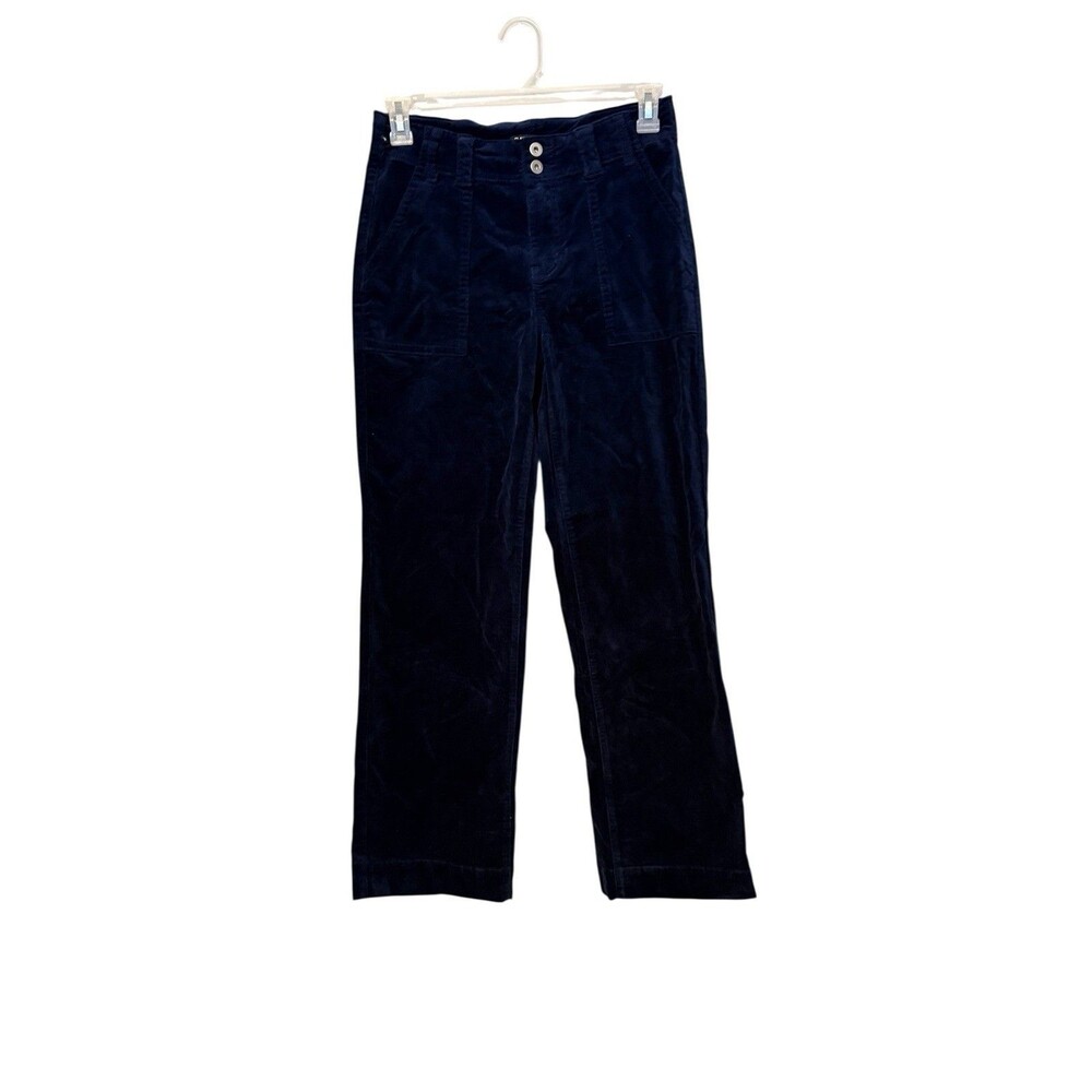 Flamingals Stretch Corduroy Pants Straight Leg Size L Navy Blue
